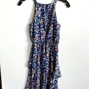 🌴IZ Byer Blue Floral Dress Size XS